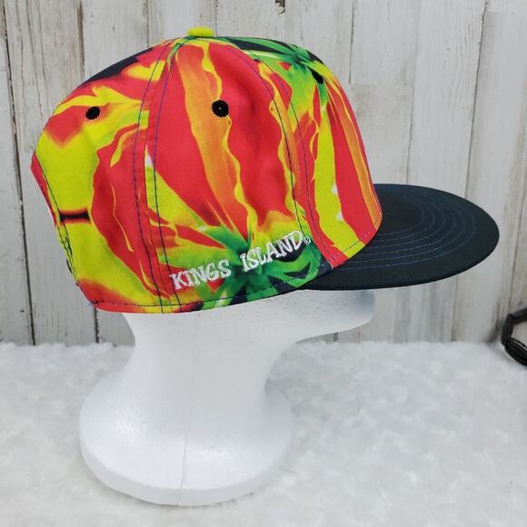 Jacobson Kings Island Tie Dye Snapback Cap Red Green OSFM - Picture 2 of 8